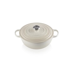 Le Creuset Signature Cast Iron 26cm Soup Pot Casserole Meringue