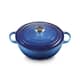 Le Creuset Signature Cast Iron 28cm Soup Pot Casserole Azure Blue