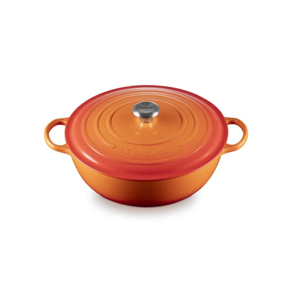 Le Creuset Signature Cast Iron 32cm Soup Pot Casserole Volcanic