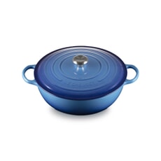 Le Creuset Signature Cast Iron 32cm Soup Pot Casserole Azure
