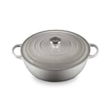 Le Creuset Signature Cast Iron 32cm Soup Pot Casserole Mist Grey