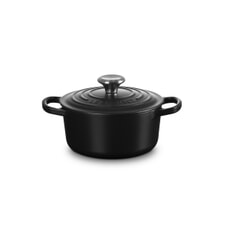 Le Creuset Signature Cast Iron 16cm Round Casserole Satin Black