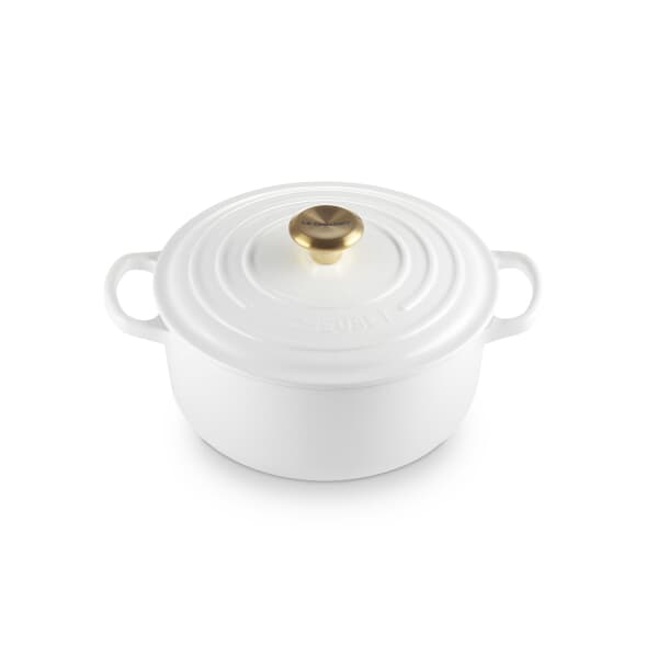 Le Creuset Signature Cast Iron 20cm Round Casserole White