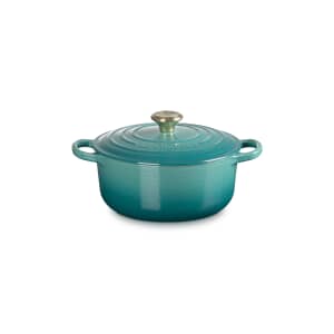 Le Creuset Signature Cast Iron 20cm Round Casserole Bleu Riviera