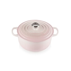Le Creuset Signature Cast Iron 20cm Round Casserole Shell Pink