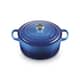Le Creuset Signature Cast Iron 22cm Round Casserole Azure Blue