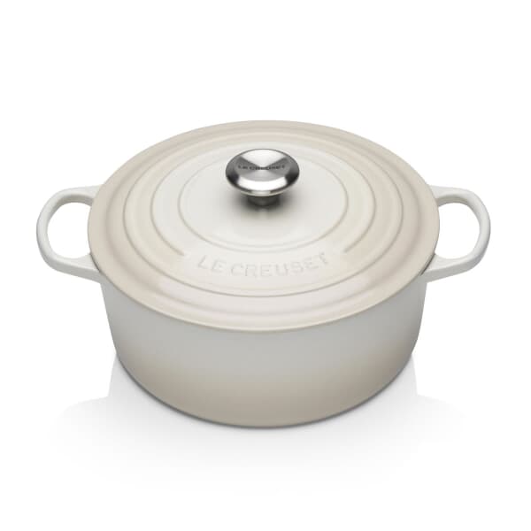 Le Creuset Signature Cast Iron 22cm Round Casserole Meringue