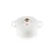 Le Creuset Cast Iron Hearts Round Casserole With Light Gold Knob