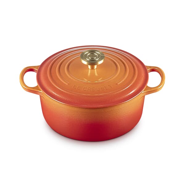 Le Creuset Flamme Doree Volcanic 24cm Round Casserole