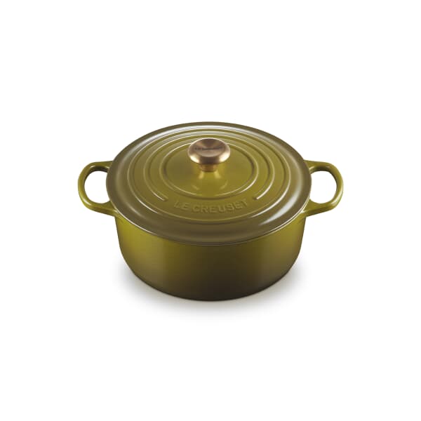 Le Creuset Signature Cast Iron 24cm Round Casserole Olive