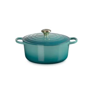 Le Creuset Signature Cast Iron 26cm Round Casserole Bleu Riviera