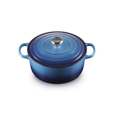 Le Creuset Signature Cast Iron 26cm Round Casserole Azure Blue