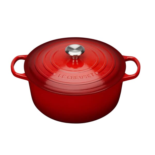 Le Creuset Signature Cast Iron 28cm Round Casserole Cerise