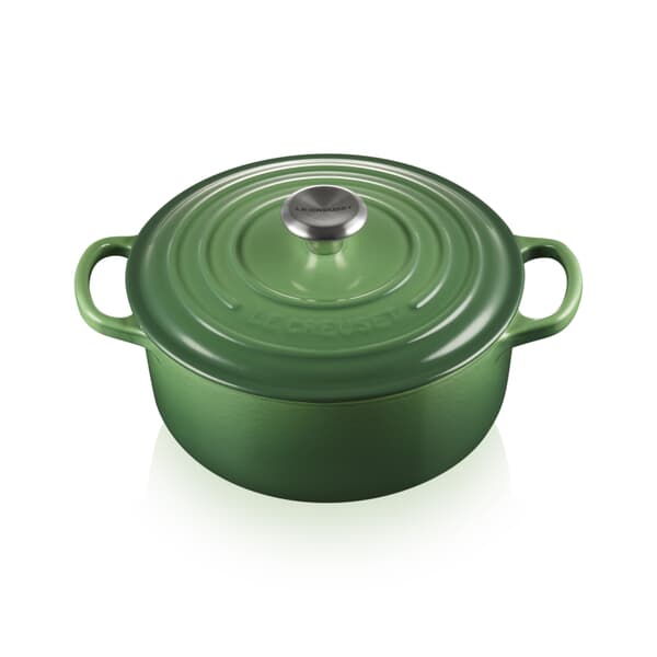 Le Creuset Signature Cast Iron 28cm Round Casserole Bamboo Green