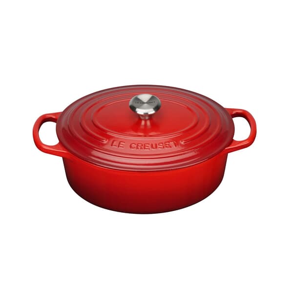 Le Creuset Signature Cast Iron 23cm Oval Casserole Cerise