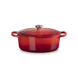 Le Creuset Signature Cast Iron 25cm Oval Casserole Cerise