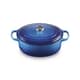 Le Creuset Signature Cast Iron 25cm Oval Casserole Azure Blue