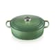 Le Creuset Signature Cast Iron 27cm Oval Casserole Bamboo Green