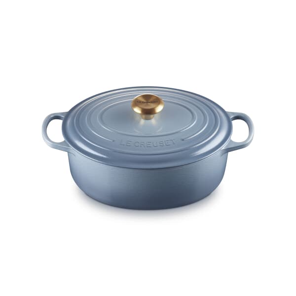 Le Creuset Signature Cast Iron 27cm Oval Casserole Chambray