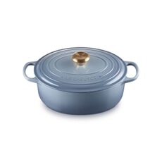 Le Creuset Signature Cast Iron 27cm Oval Casserole Chambray