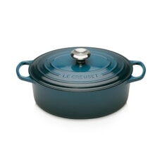 Le Creuset Signature Cast Iron 27cm Oval Casserole Deep Teal