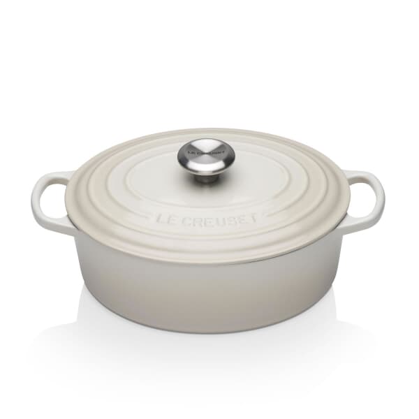 Le Creuset Signature Cast Iron 27cm Oval Casserole Meringue
