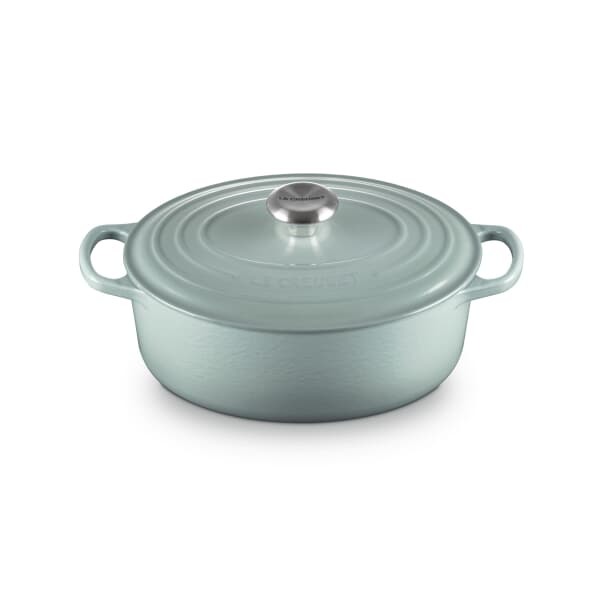 Le Creuset Signature Cast Iron 27cm Oval Casserole Sea Salt