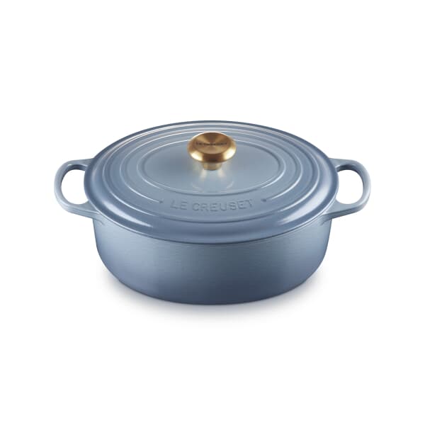 Le Creuset Signature Cast Iron 29cm Oval Casserole Chambray