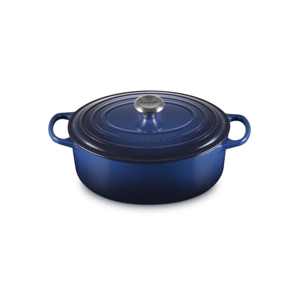 Le Creuset Signature Cast Iron 29cm Oval Casserole Lapis