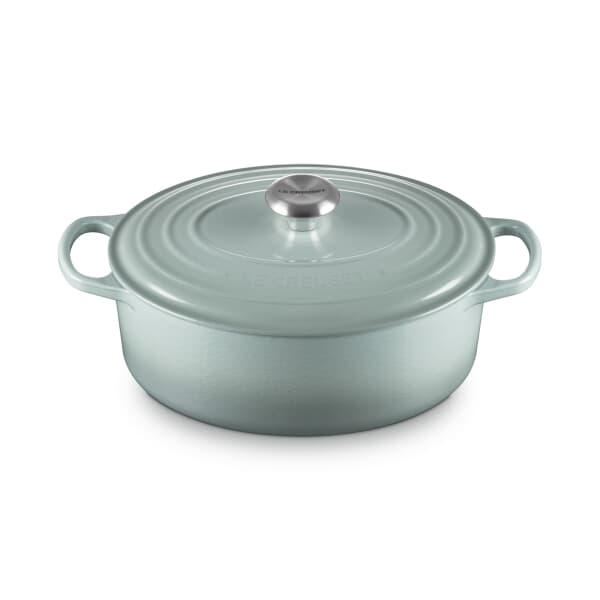 Le Creuset Signature Cast Iron 29cm Oval Casserole Sea Salt