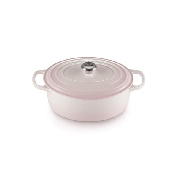 Le Creuset Signature Cast Iron 29cm Oval Casserole Shell Pink