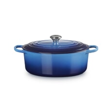 Le Creuset Signature Cast Iron 31cm Oval Casserole Azure