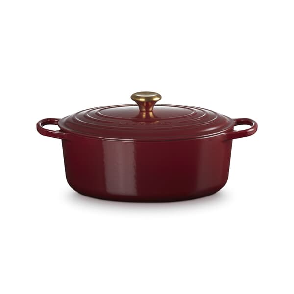 Le Creuset Signature Cast Iron 31cm Oval Casserole Garnet