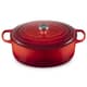 Le Creuset Signature Cast Iron 35cm Oval Casserole Cerise