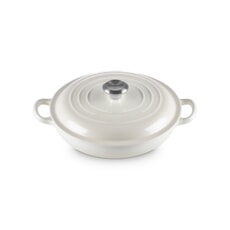 Le Creuset Signature Cast Iron 22cm Shallow Casserole Meringue