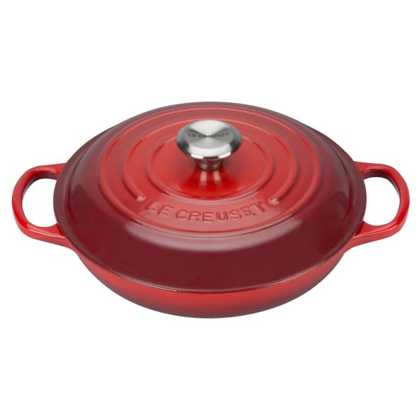 Le Creuset Signature Cast Iron 26cm Shallow Casserole Cerise