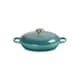 Le Creuset Signature Cast Iron 26cm Shallow Casserole Bleu Riviera