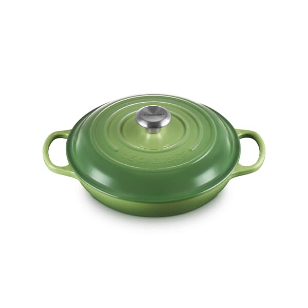 Le Creuset Signature Cast Iron 26cm Shalllow Casserole Bamboo Green