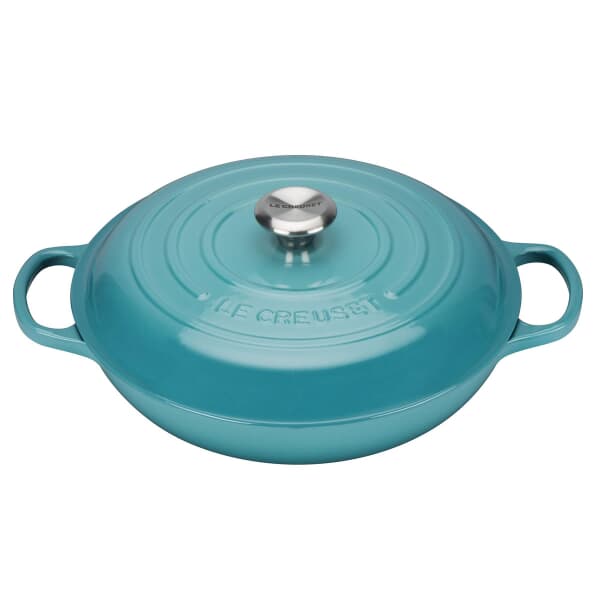Le Creuset Signature Cast Iron 30cm Shallow Casserole Teal