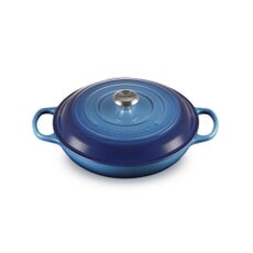 Le Creuset Signature Cast Iron 30cm Shallow Casserole Azure Blue