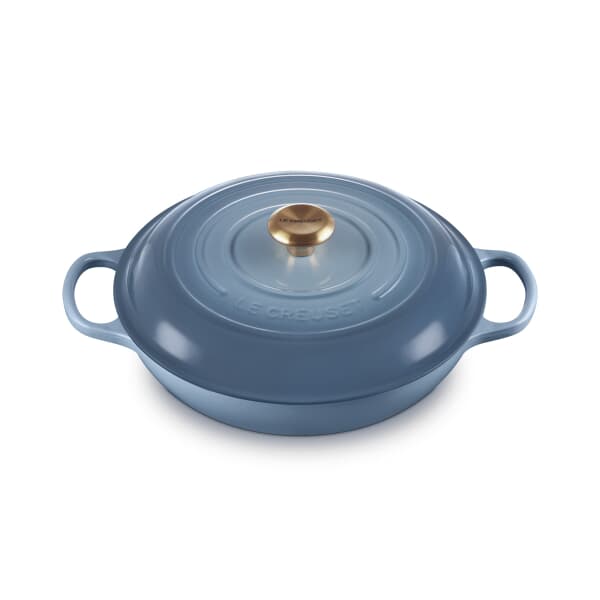 Le Creuset Signature Cast Iron 30cm Shallow Casserole Chambray