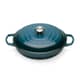 Le Creuset Signature Cast Iron 30cm Shallow Casserole Deep Teal