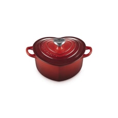 Le Creuset Cast Iron 20cm Heart Casserole With Heart Shaped Knob Cerise