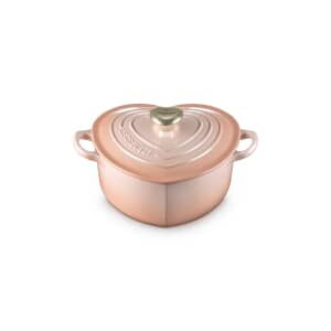 Le Creuset Cast Iron 20cm Heart Casserole With Heart Shaped Knob Peche
