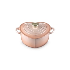 Le Creuset Cast Iron 20cm Heart Casserole With Heart Shaped Knob Peche