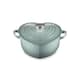 Le Creuset Cast Iron 20cm Heart Casserole With Heart Shaped Knob Sea Salt