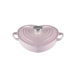 Le Creuset Cast Iron Heart Shaped Dish 20cm Shell Pink