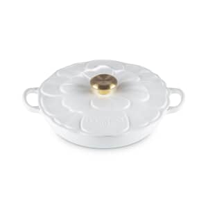 Le Creuset Signature Cast Iron Petal Shallow Casserole 26cm Cotton