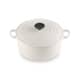 Le Creuset Cast Iron 24cm Round Casserole Creme