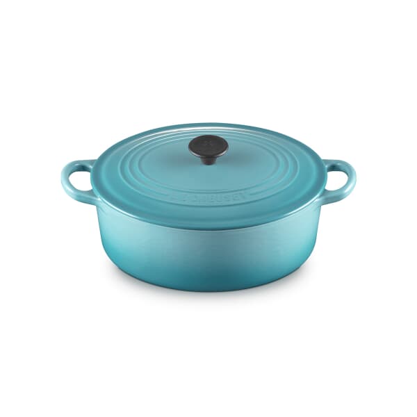 Le Creuset Cast Iron 25cm Oval Casserole Teal
